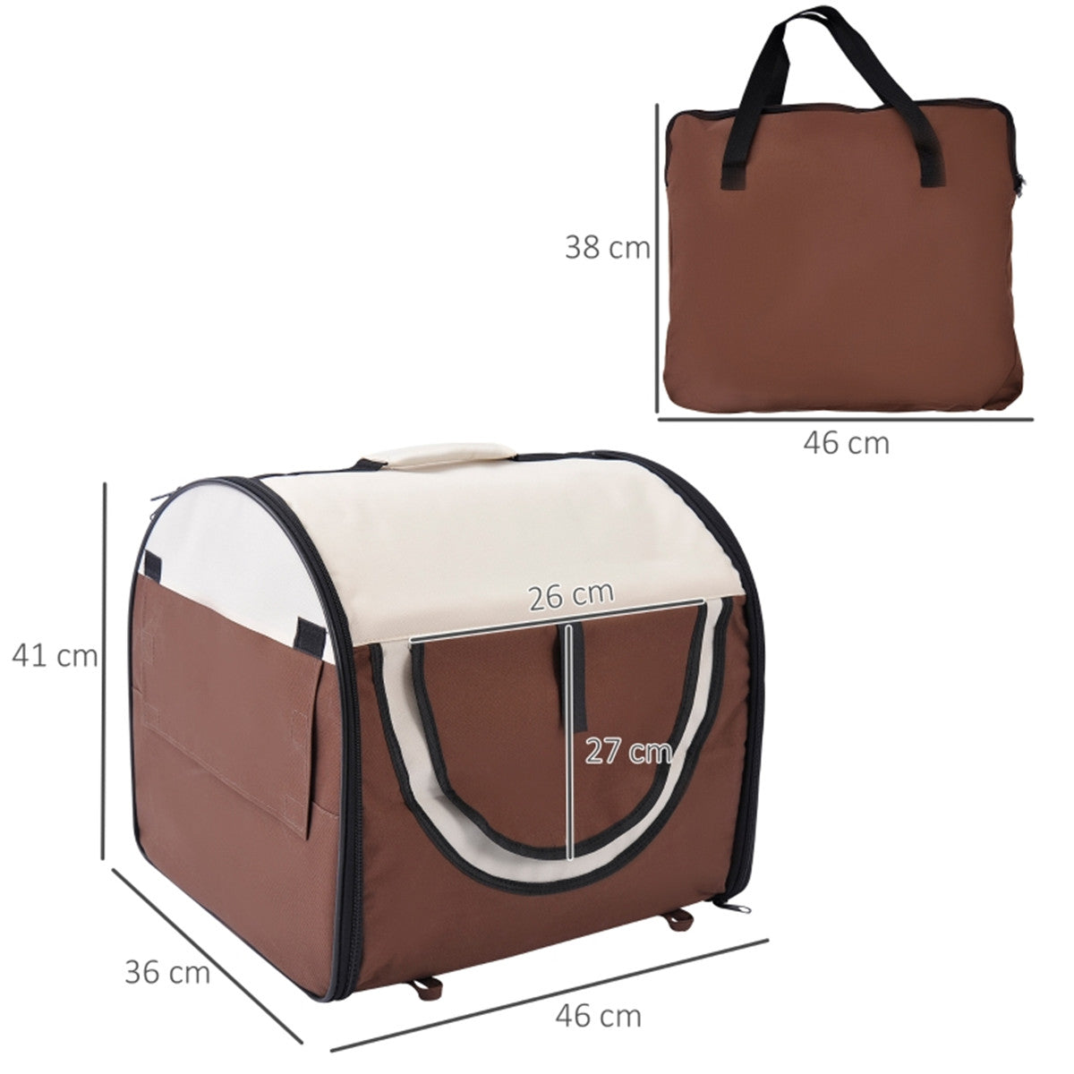 Comfort Pet Carrier Bag, Breathable Soft-Sided Travel Carrier for Small Pets (HTML)