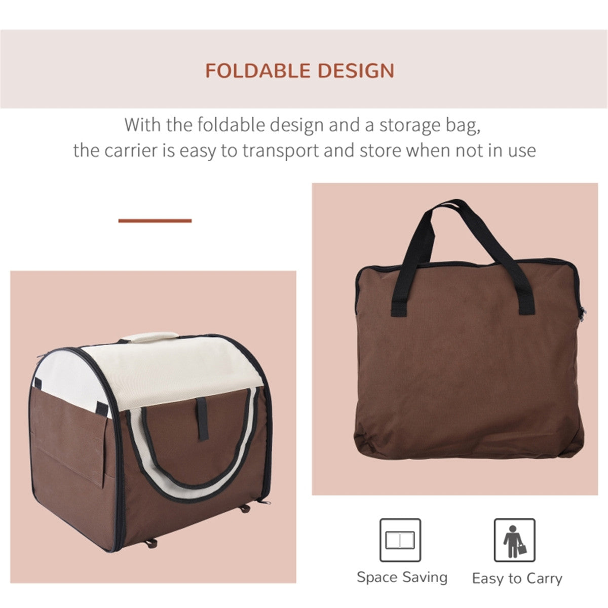 Comfort Pet Carrier Bag, Breathable Soft-Sided Travel Carrier for Small Pets (HTML)