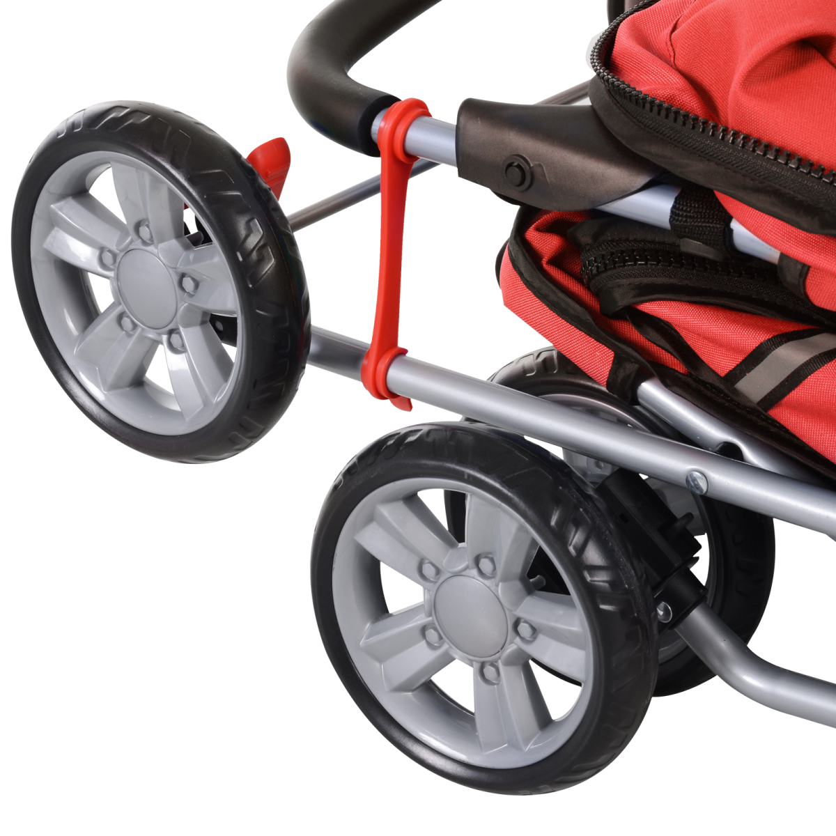 Pet Stroller Carrier Foldable Deluxe Jogger Travel Dog Cat 4 Wheels Pawhut