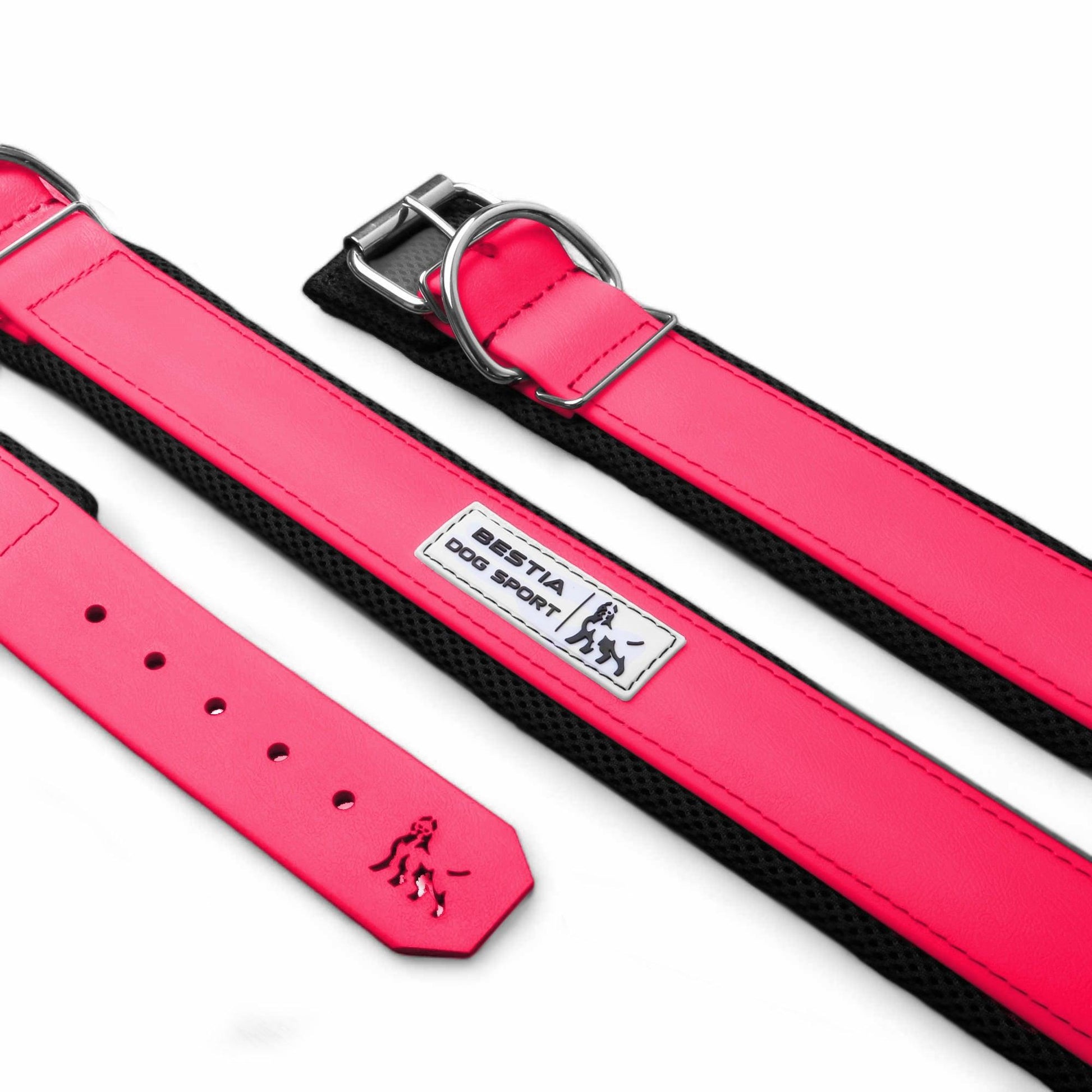 BESTIA DOG SPORT COLLAR NEON PINK-0