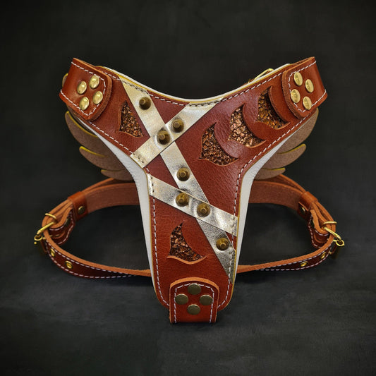 The "Hermeses" leather harness - Small to Medium Size-0