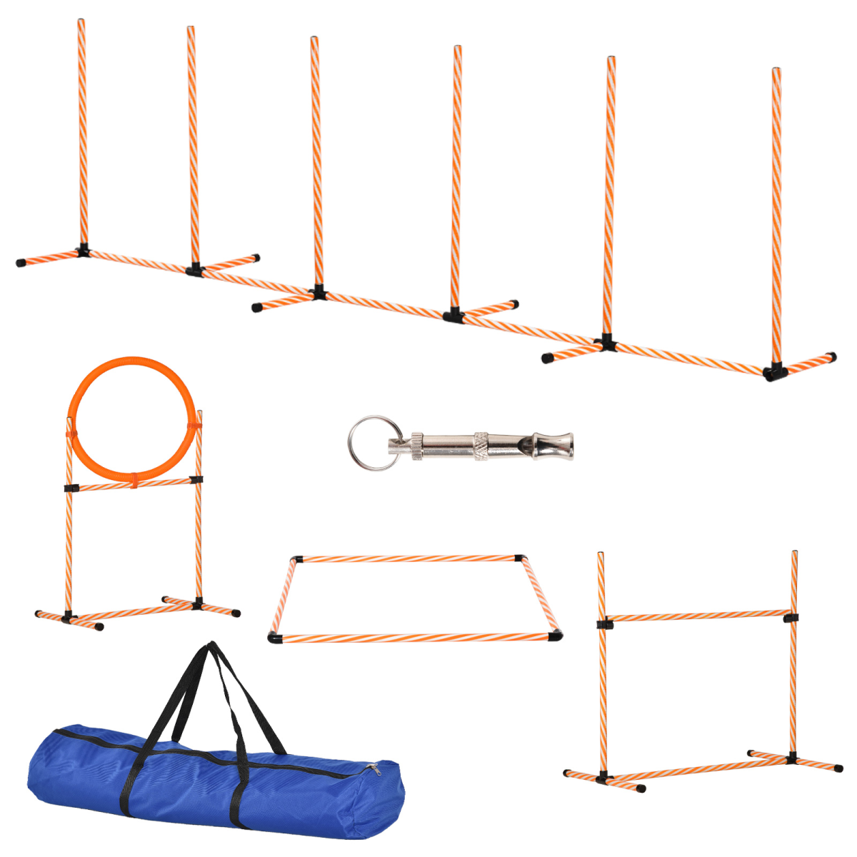Pet Agility Training Equipment Dog Play Run Jump Hurdle Obedience Training Set